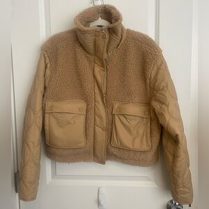 Athleta Tan Sherpa Jacket - Small